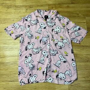 H&M Pink Snoopy Casual Shirt